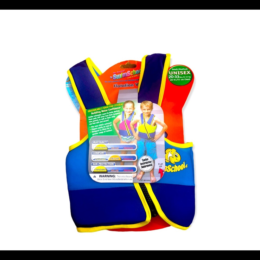 NWT The Original Swim School Flotation Vest Size S/M